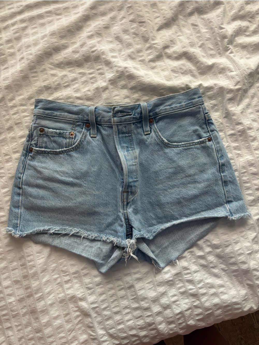Levi's Light Blue Denim Jean Shorts